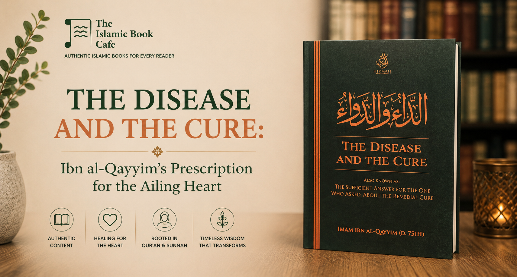 The Disease and the Cure by Ibn al-Qayyim — A Prescription for the Ailing Heart — The Islamic Book Cafe