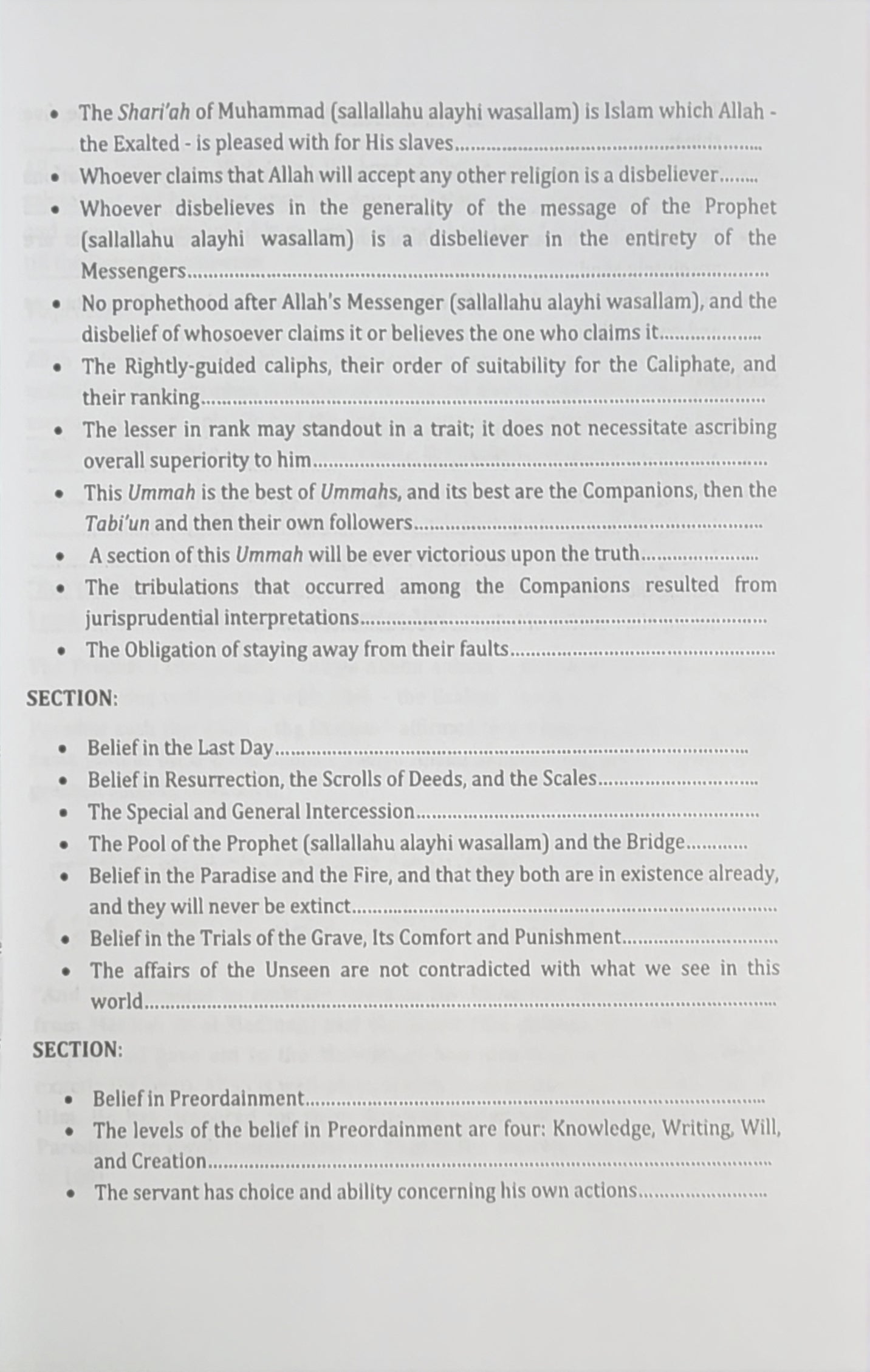 The Creed Of The Ahlus-Sunnah Wal-Jama’ah By Shaykh Muhammad bin Salih al-Uthaymin