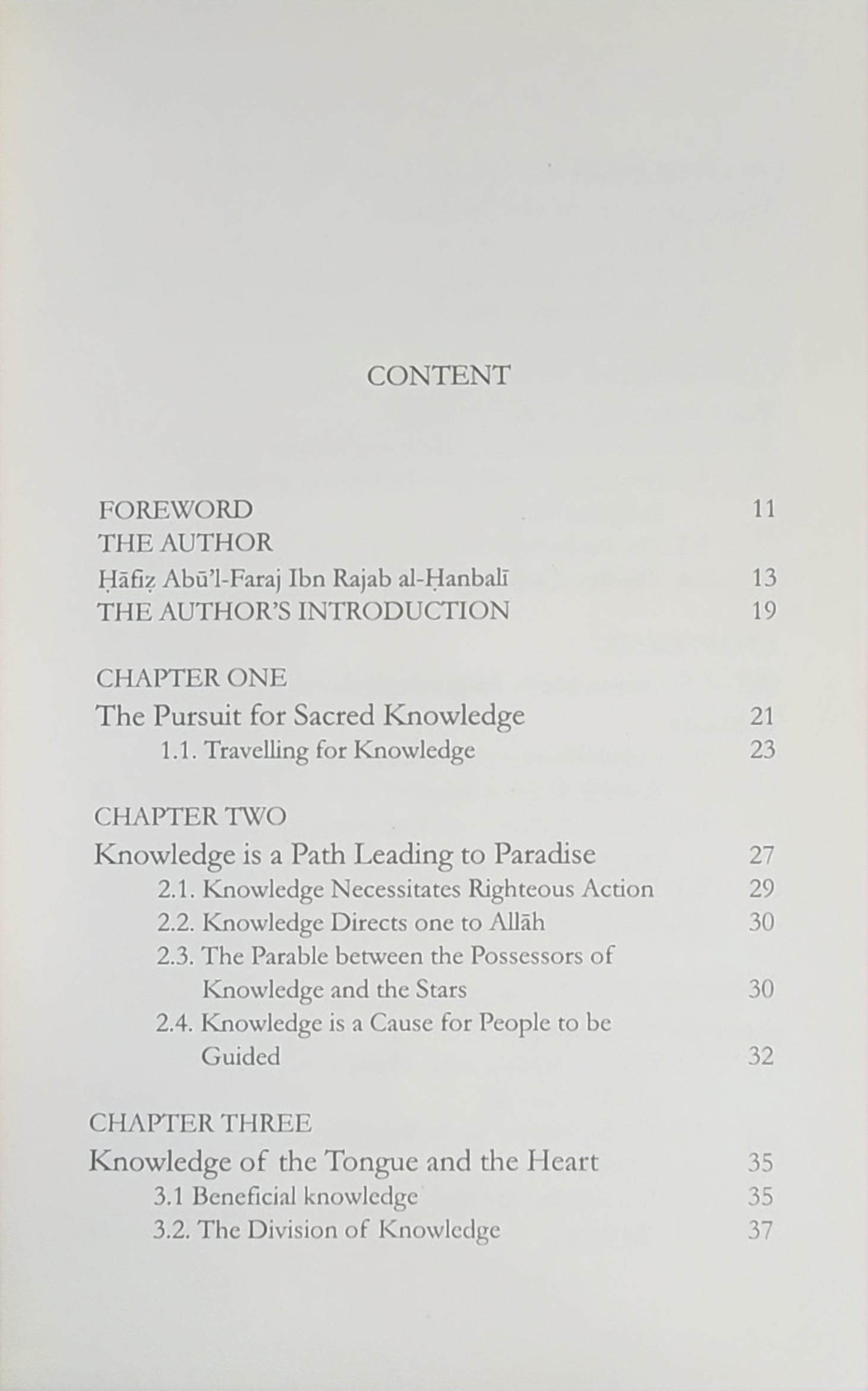 Inheritors of The Prophets by Ibn Rajab al-Hanbali