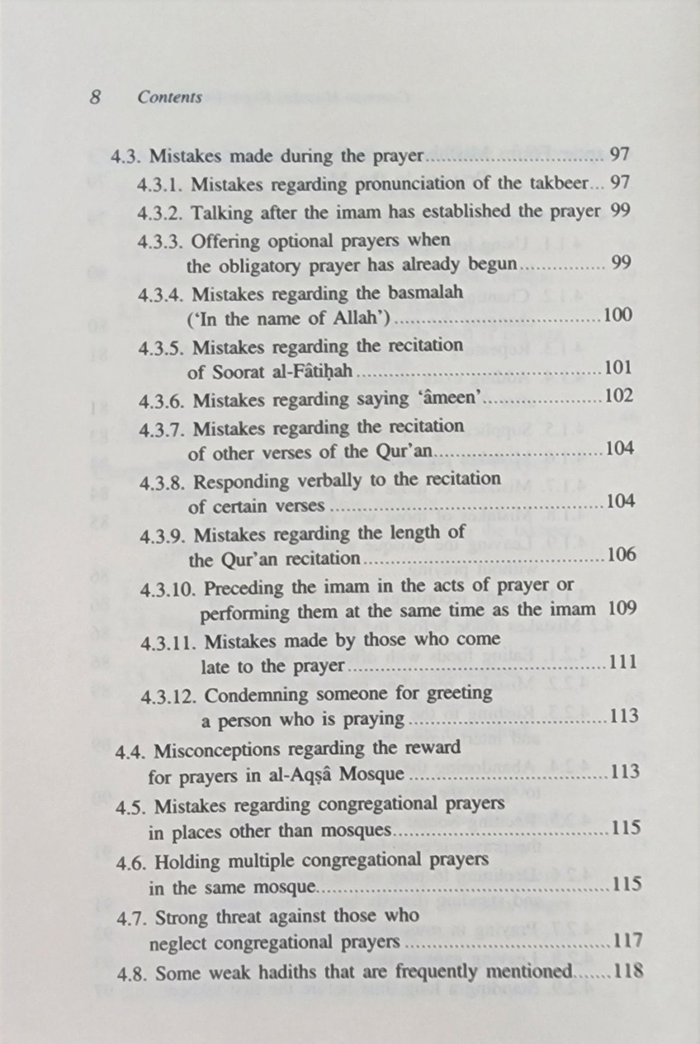 Common Mistakes Regarding Prayer - The Islamic Book Cafe LLC