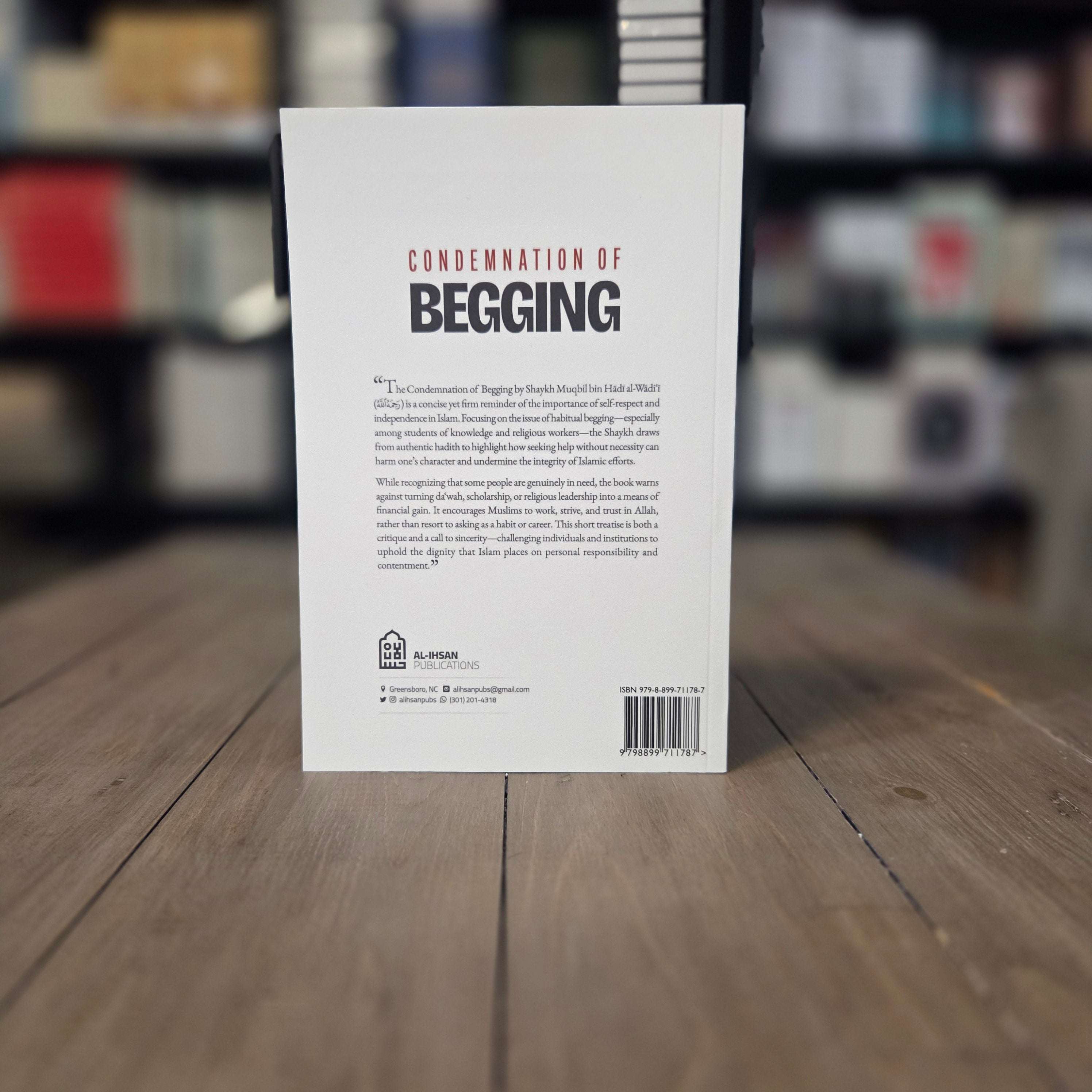 Condemnation of Begging by Shaykh Muqbil ibn Hadi al-Wadii — inside pages — The Islamic Book Cafe