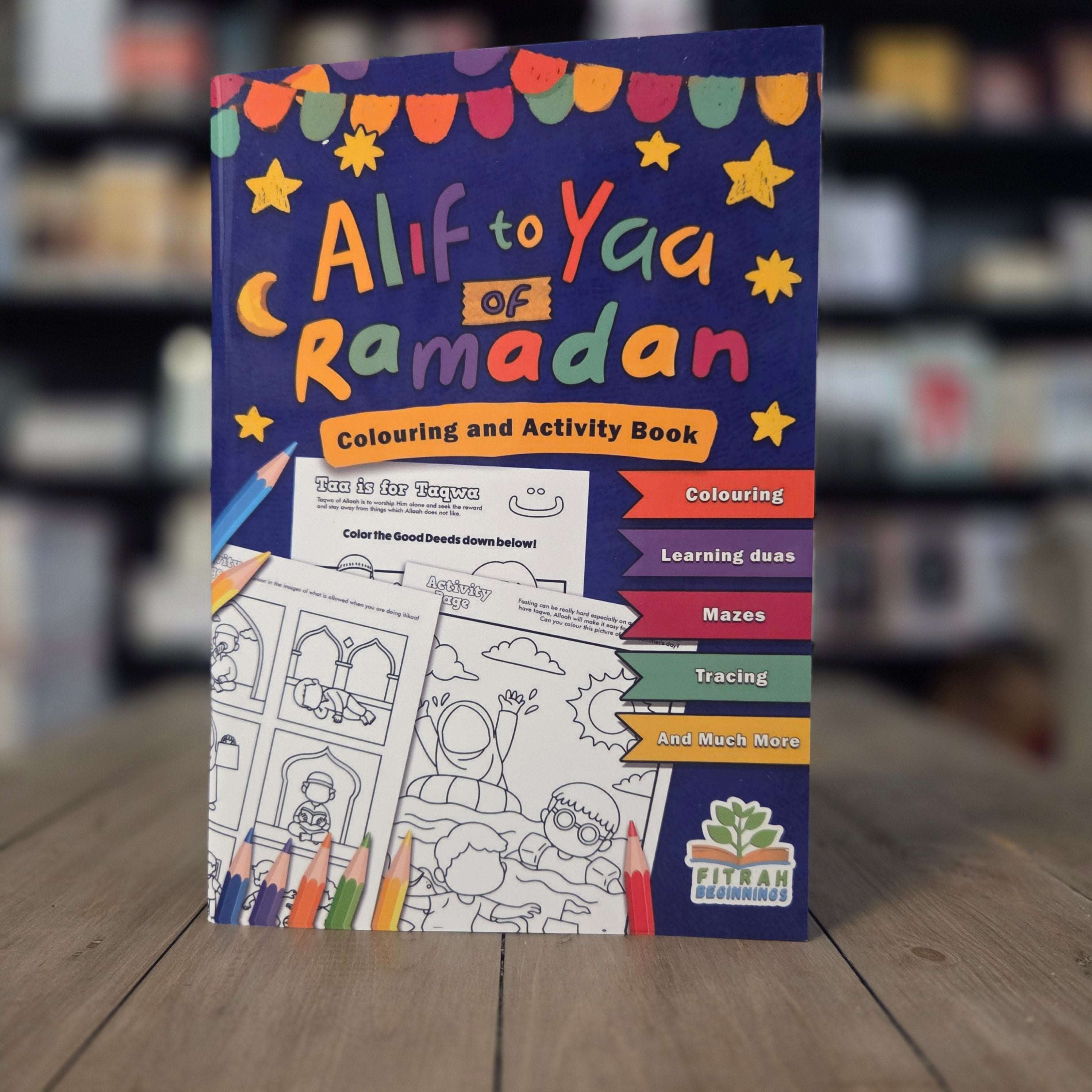 Alif to Yaa of Ramadan Coloring and Activity Book by Fitrah Beginnings — The Islamic Book Cafe