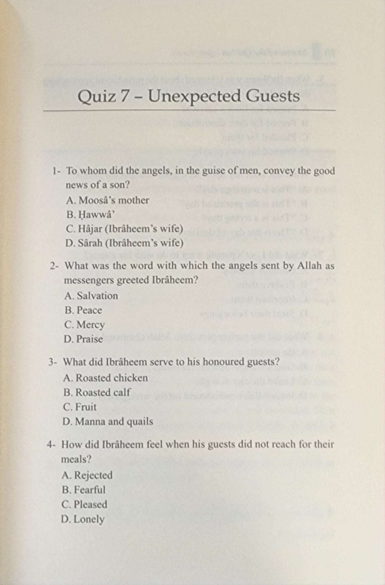 Stories of the Qur'an Quiz Book | 400 Multiple Choice Questions With Answers and References - The Islamic Book Cafe LLC