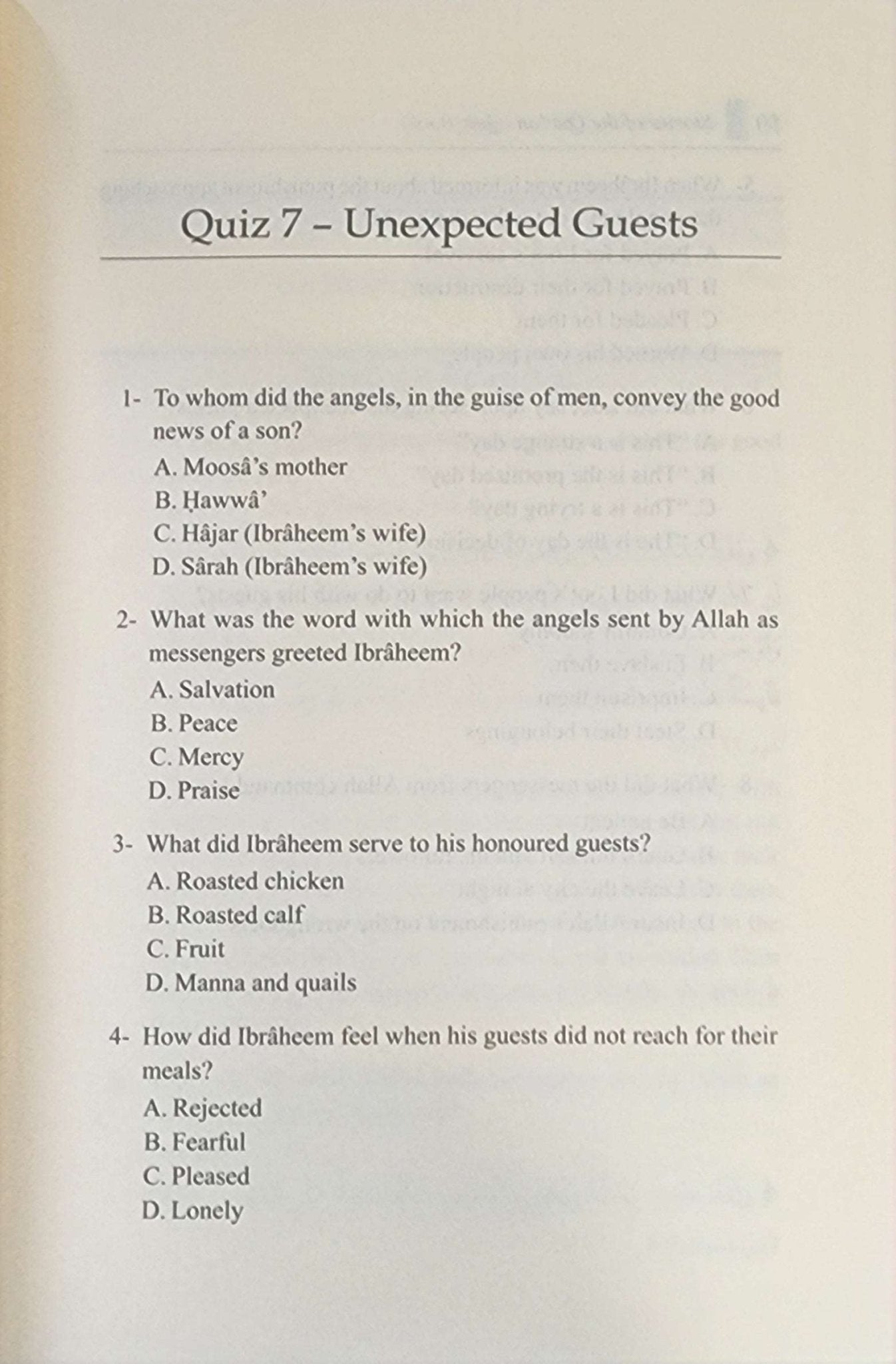 Stories of the Qur'an Quiz Book | 400 Multiple Choice Questions With Answers and References - The Islamic Book Cafe LLC