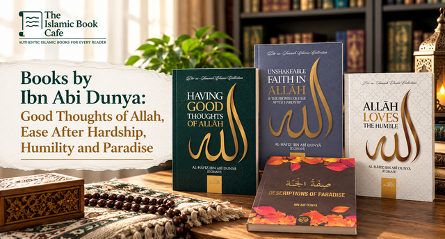Books by Ibn Abi Dunya: Good Thoughts of Allah, Ease After Hardship, Humility and Paradise