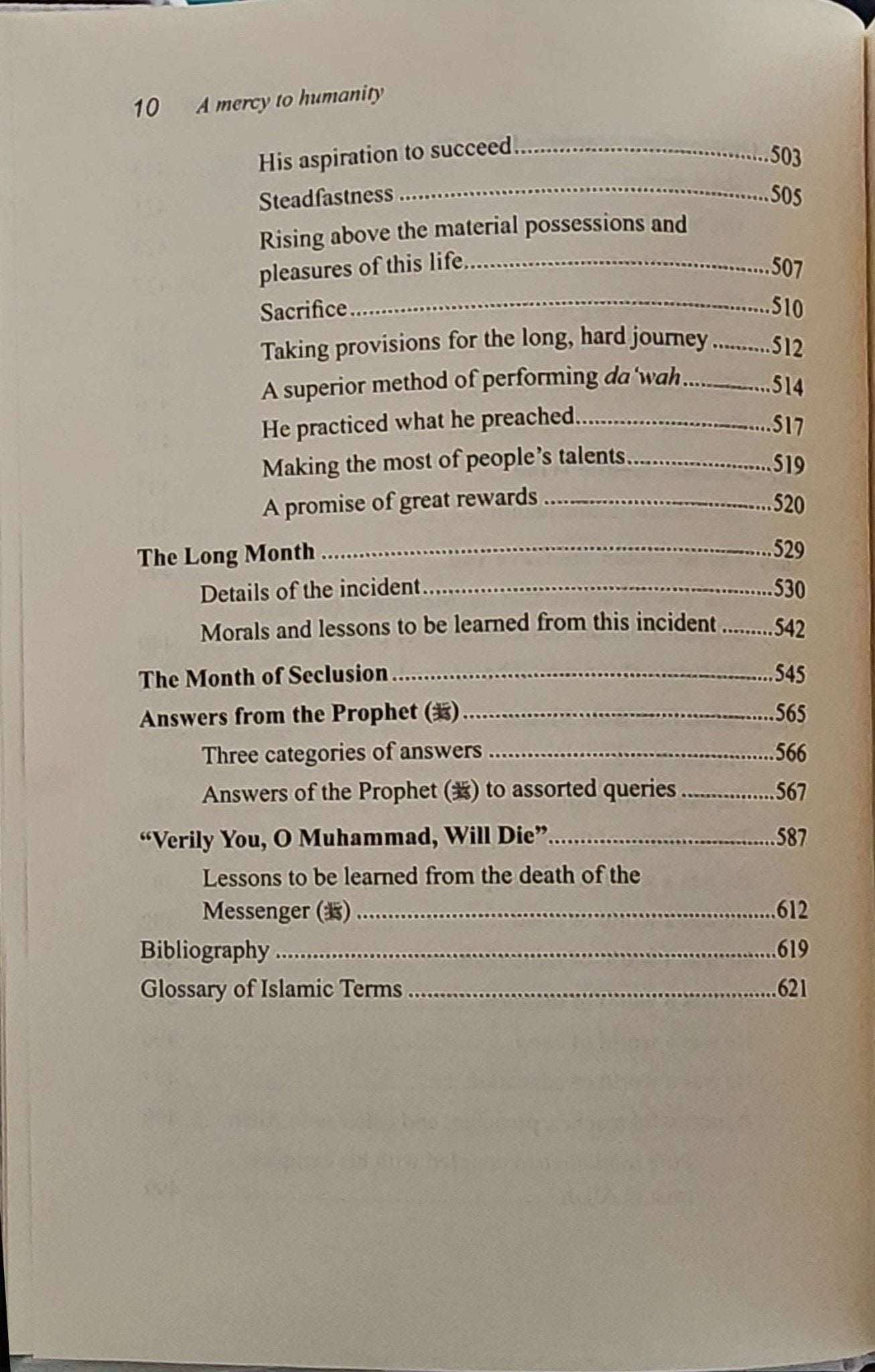 A Mercy To Humanity — back cover — The Islamic Book Cafe