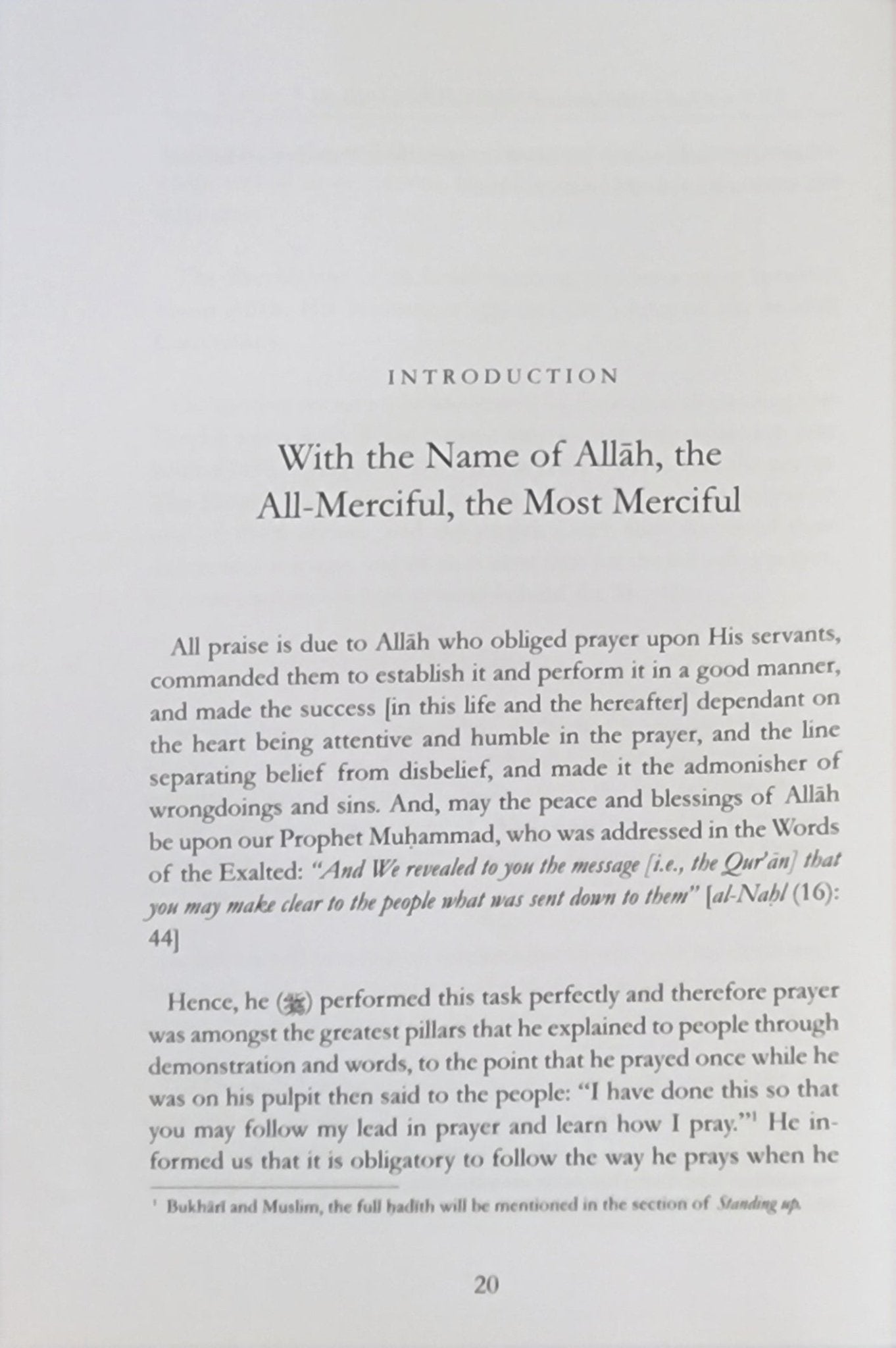 Description of the Prophet's Prayer | A Textbook on the Prayer - The Islamic Book Cafe LLC