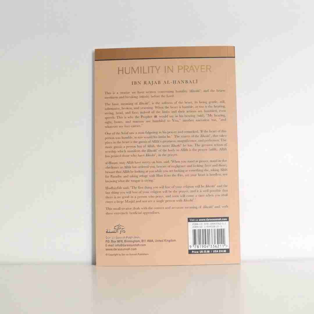 Islamic Humility Humility in Prayer By Ibn Rajab al-Hanbali - The Islamic Book Cafe LLC