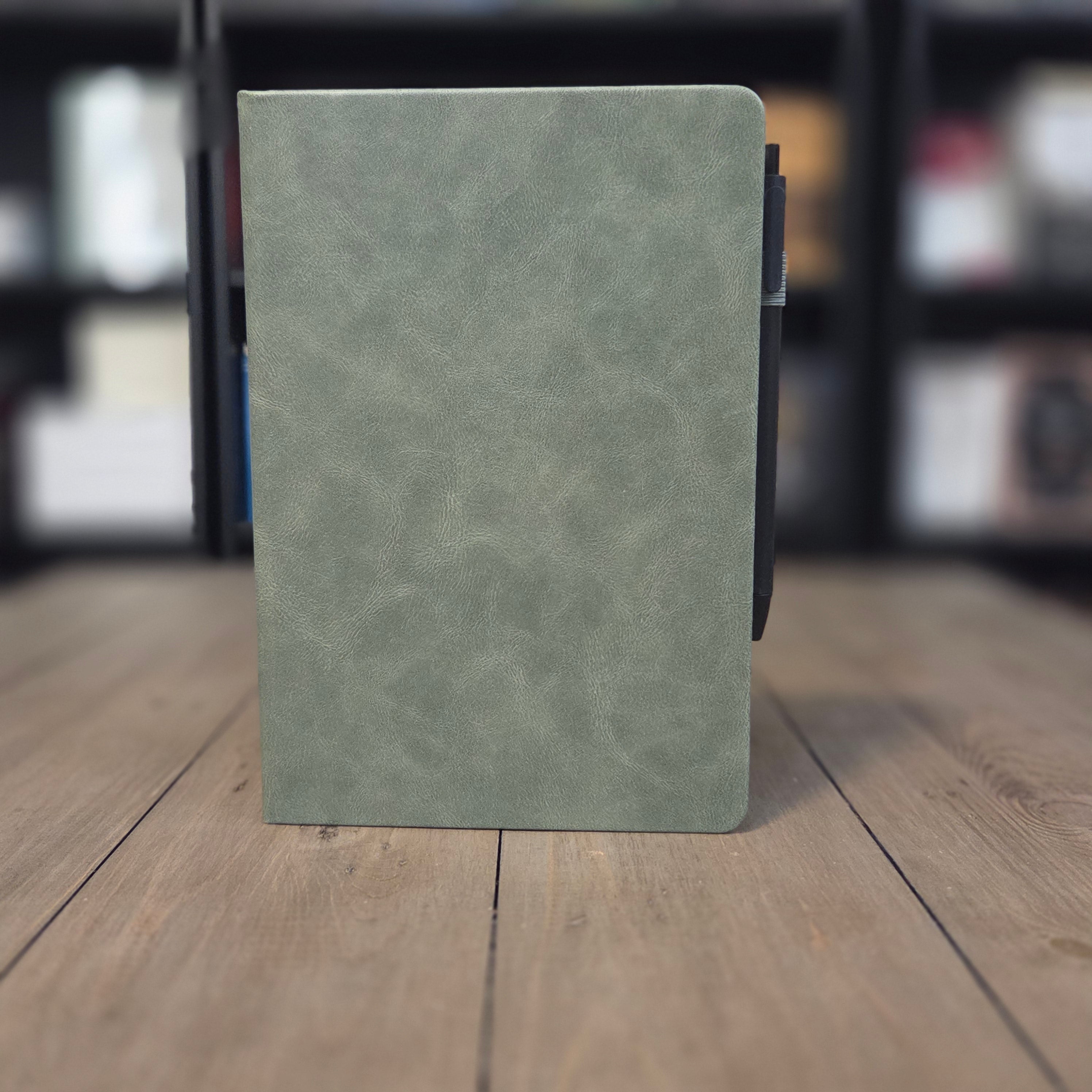 Hardcover Lined Notebook with Pen & Ribbon Bookmark