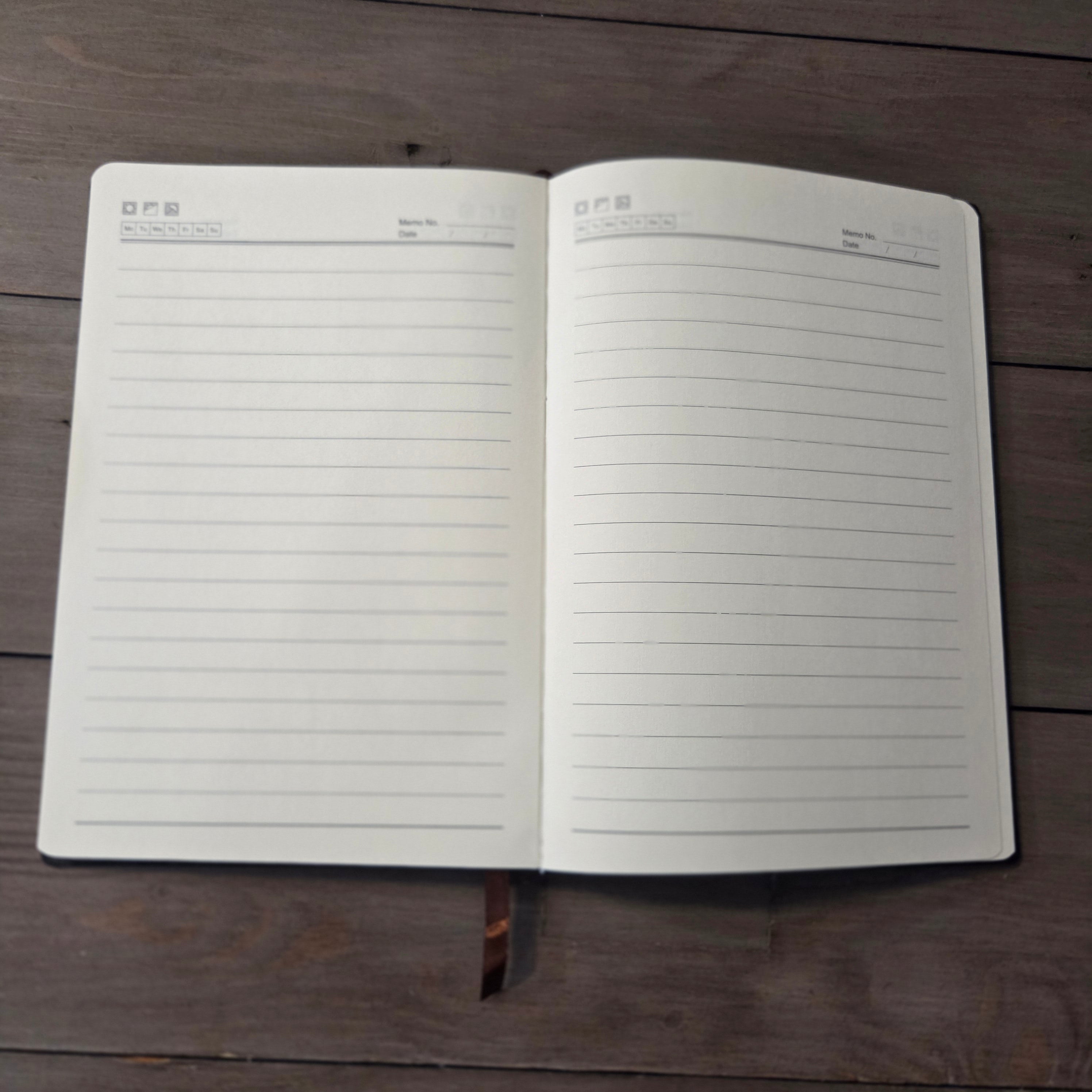 Smooth Flat Cover Notebook (8” x 6”)