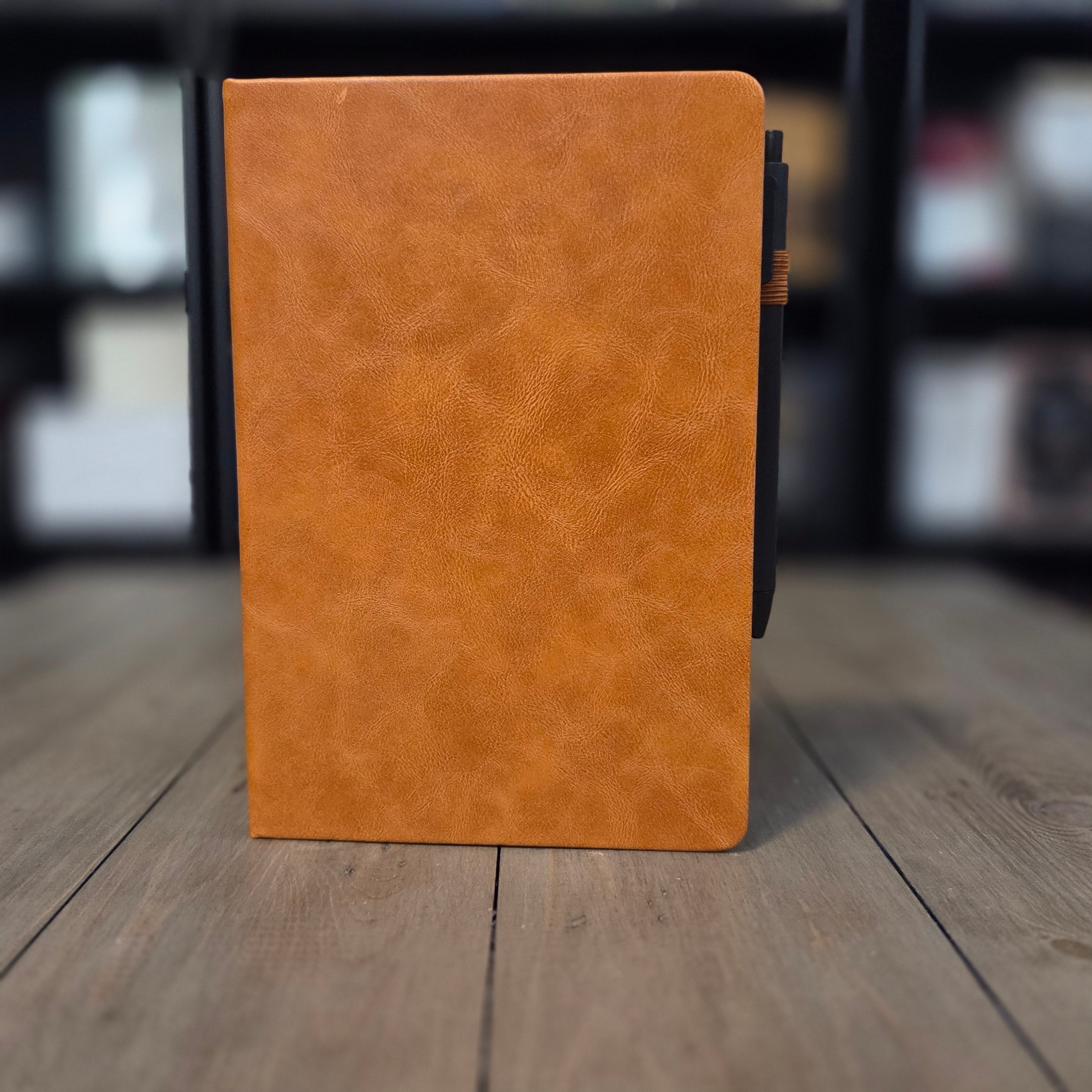 Hardcover Lined Notebook with Pen & Ribbon Bookmark