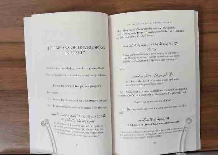 Developing Khushu In The Prayer The Islamic Book Cafe LLC