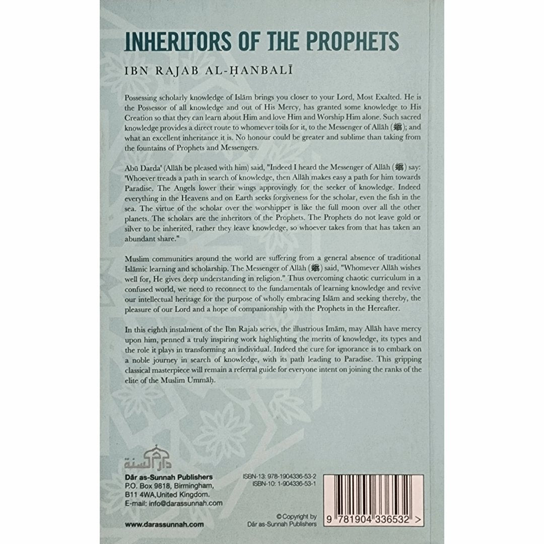 Inheritors of The Prophets | Explanation To The Hadith of The Abu Darda - The Islamic Book Cafe LLC